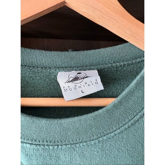 Prairie Mountain Green Colorado Graphic Sweatshirt Size Large - Picture 3 of 5